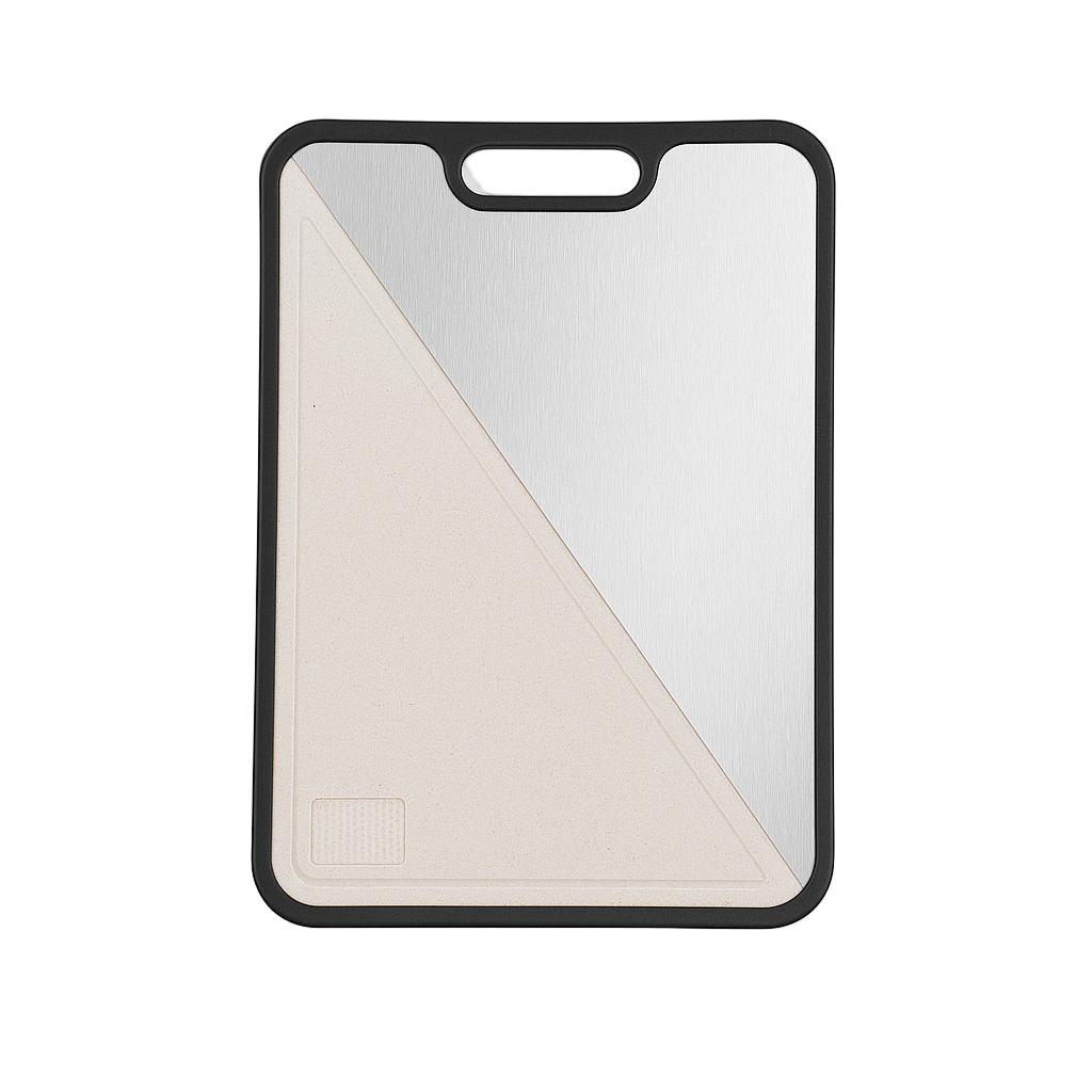 Titanium cutting board on a light gray background