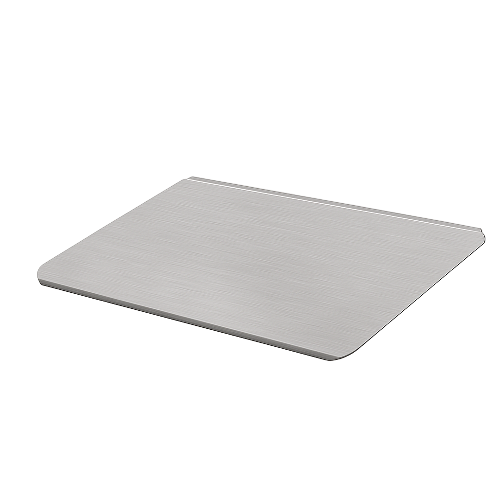 Titanium cutting board on a white background